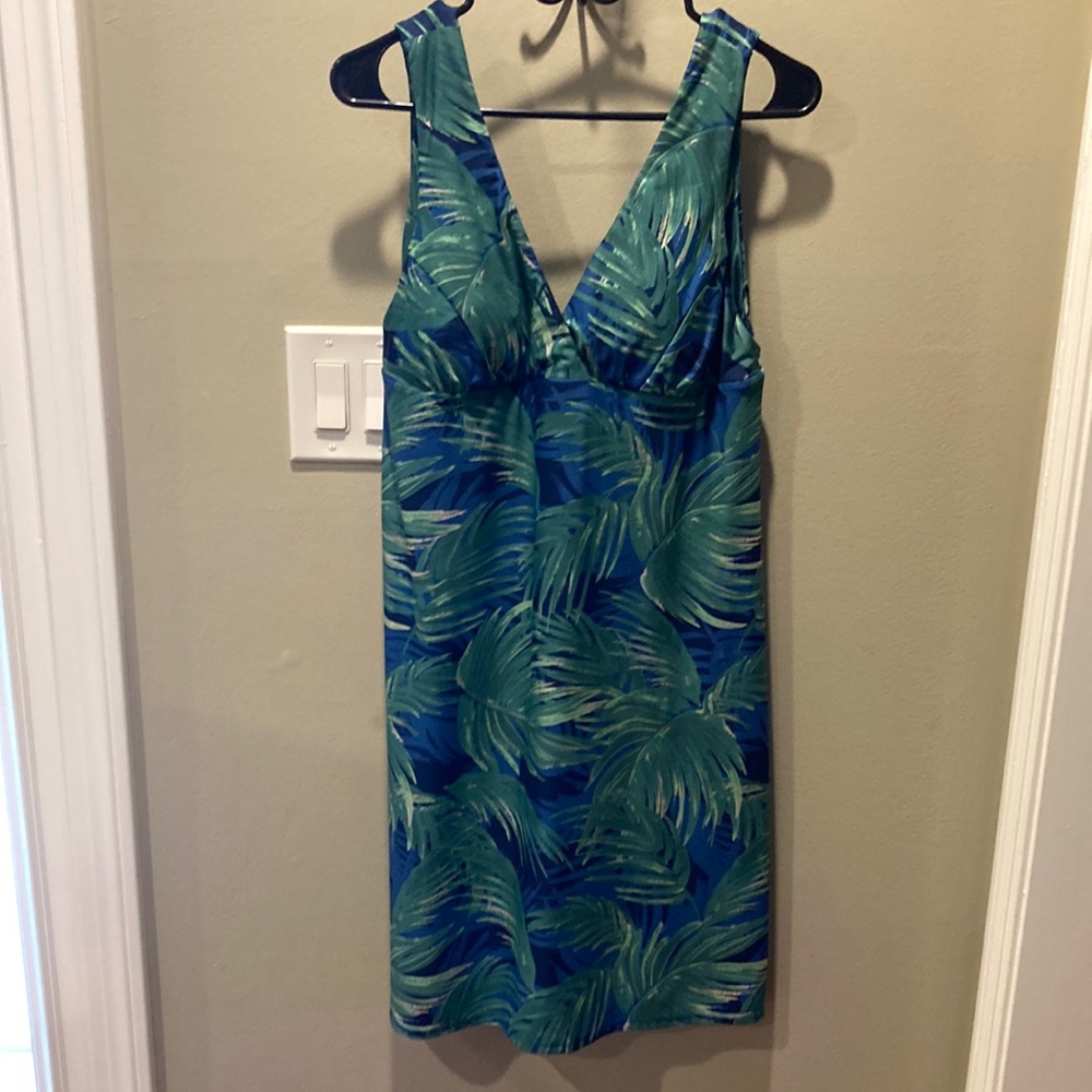 NWT Carve Designs Cayman Dress Azul Palms Sz Medium